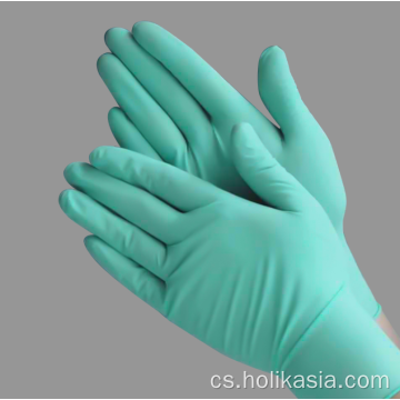 12 palců obyčejné latexové inspekční rukavice jednorázové zelené